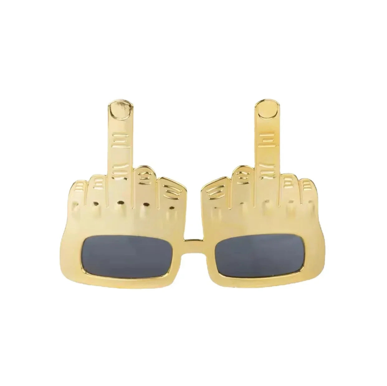 Bold Gold Mittel Finger Party Sonnenbrille | Brehn