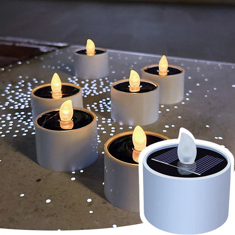 Solarbetriebene LED Kerzen – Flackernde Außenbeleuchtung für Garten und Terrasse | Brehn