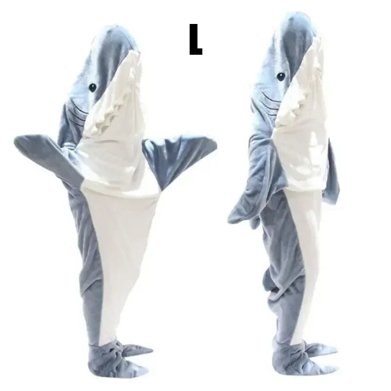 Snuggly Shark Gemütlicher Kapuzen-Overall Decke | Brehn
