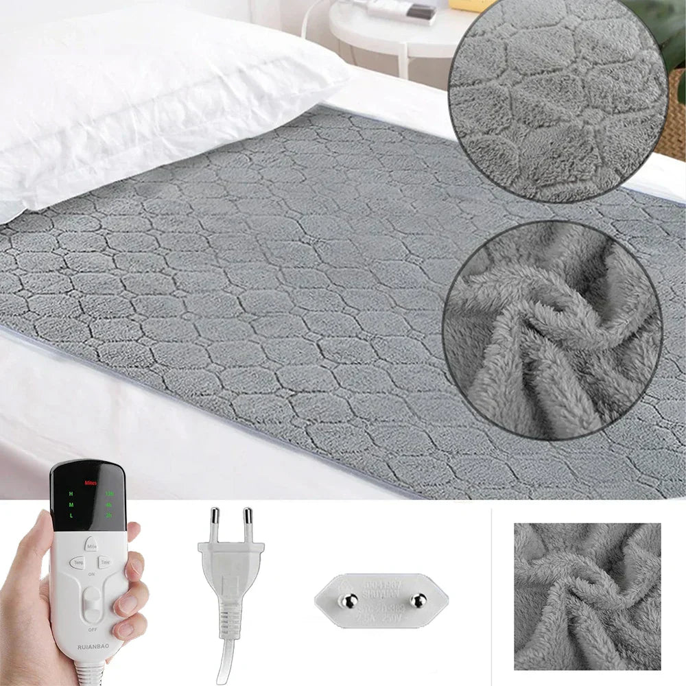 Doppellagiger Heizteppich – Elektrische Wärmematte Lagen für Extra Komfort und Wärme, Ideal für Bett und Sofa, Energiesparend | Brehn