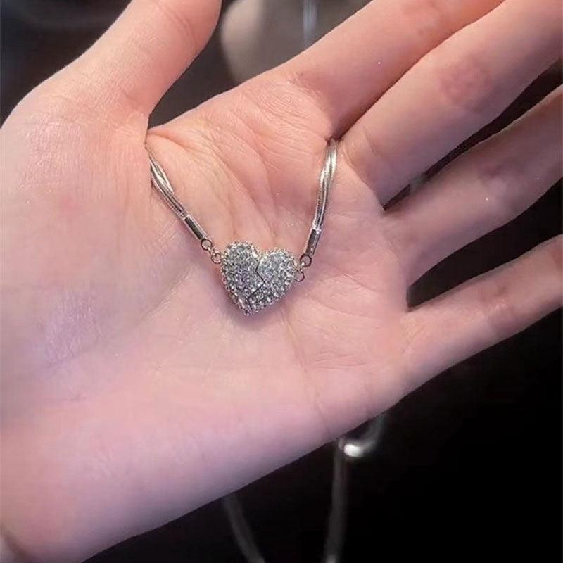 Brehn | Eis Liebe Magnetische Zirkon Herz Necklace