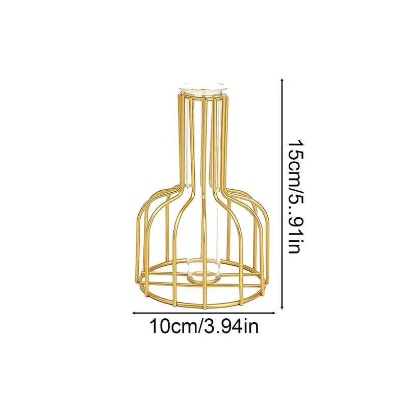 Gold Cage Vase Brehn
