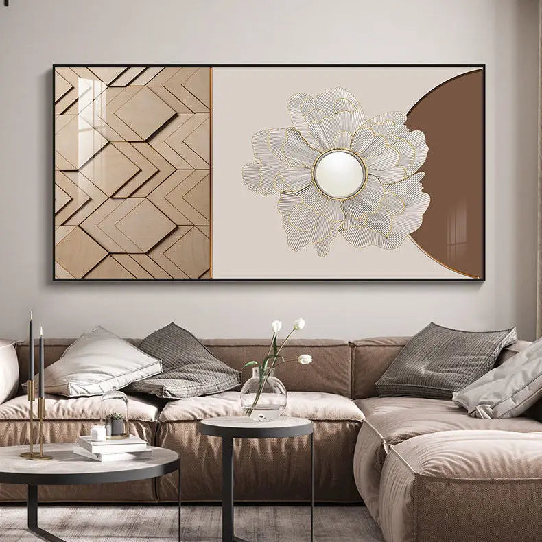 Moderne Ästhetik Abstrakte Sonne & Mond Wandkunst Feine Kunst Leinwanddrucke Bilder für luxuriöses Loft Wohnzimmer Esszimmer Lifestyle Kunst Dekor | Brehn