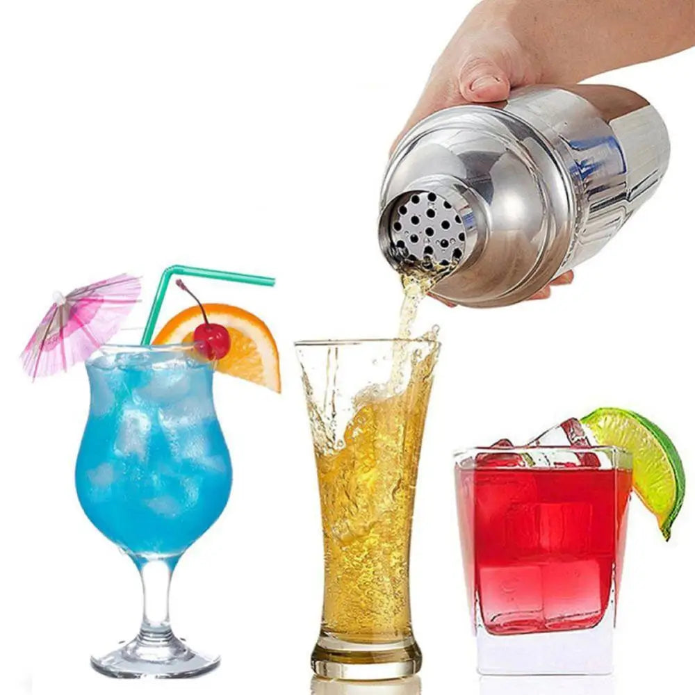 8-teiliger Premium-Matte Schwarz Cocktailshaker Set – Home Bar Essential