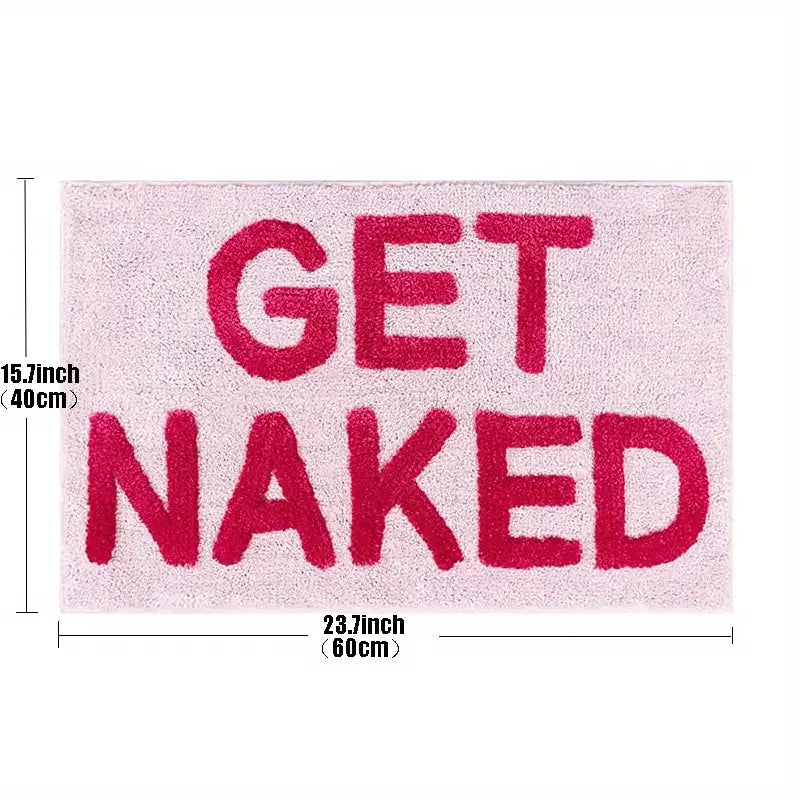Getufteter Designteppich „Get Naked“ Rosa 80×50 cm | Brehn