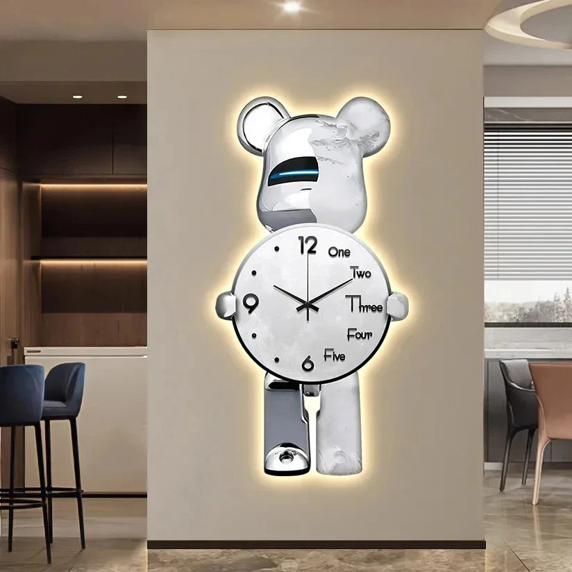Glowing Star Bear LED Wanduhr | Brehn