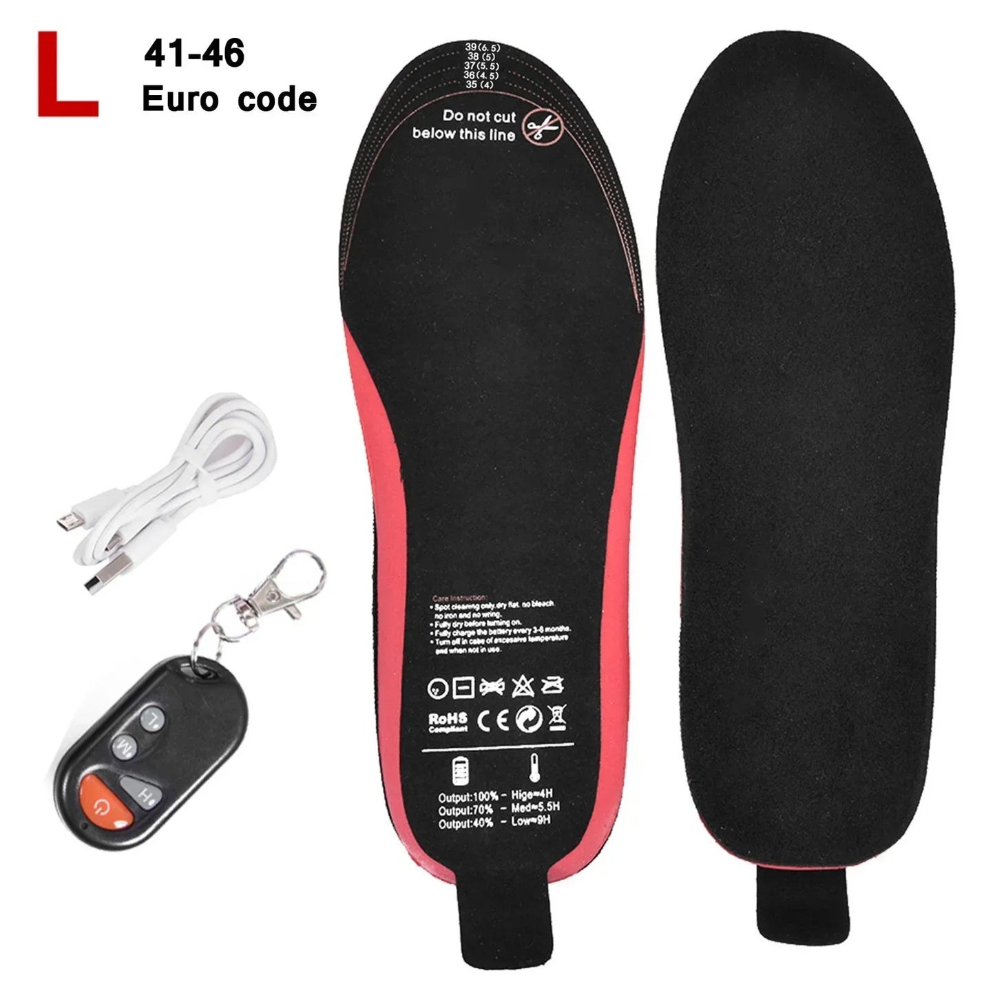 Brehn | Beheizbare Einlegesohlen WarmStep Pro | Wiederaufladbar mit Fernbedienung | 3 Heizstufen | Zuschneidbar | Elektrische Fußwärmer für Winter & Outdoor