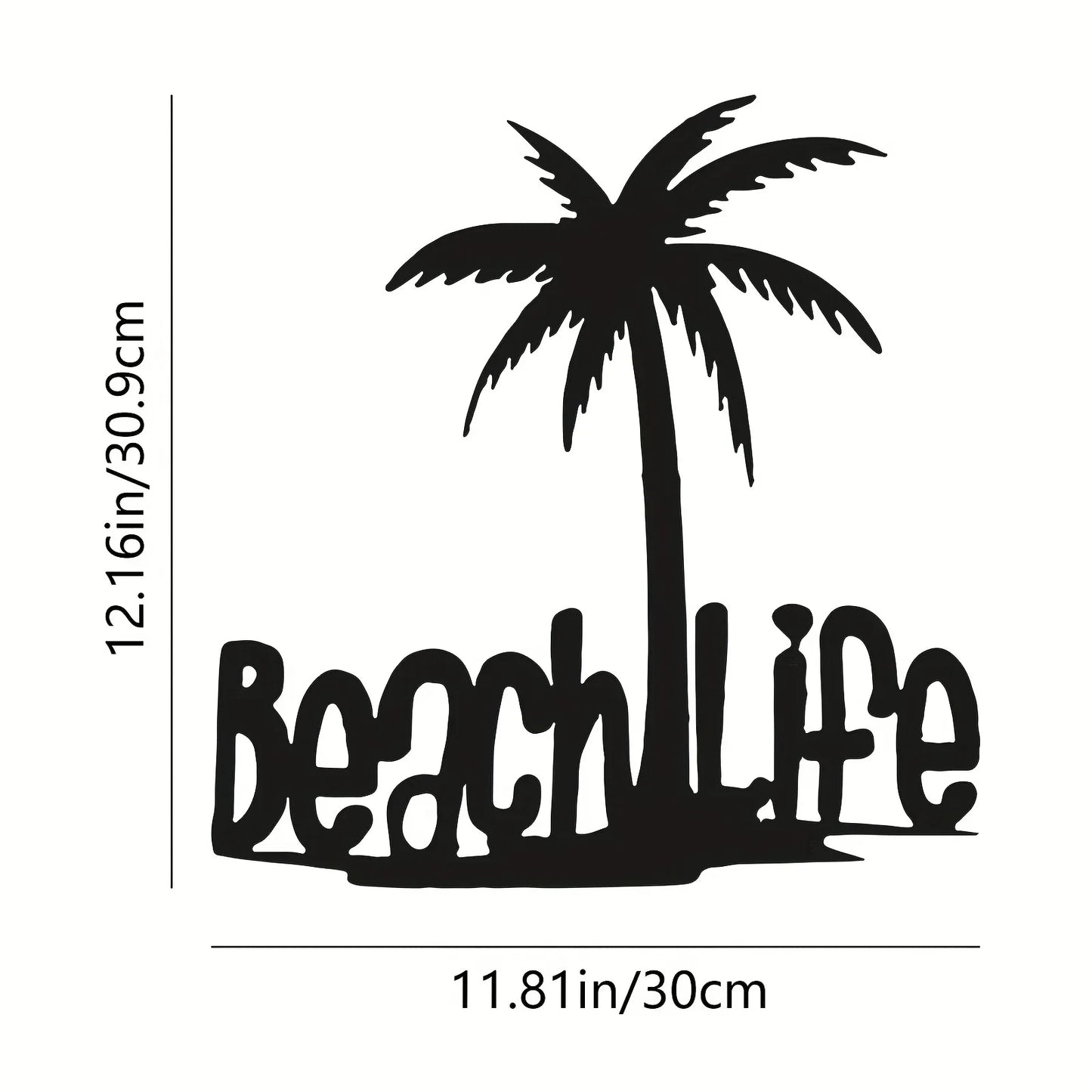 Beach Life Kokosnussbaum Metall Wandkunst 3D Dekoration Für Wohnzimmer Schlafzimmer Zuhause Büro Wand Dekoration | Brehn