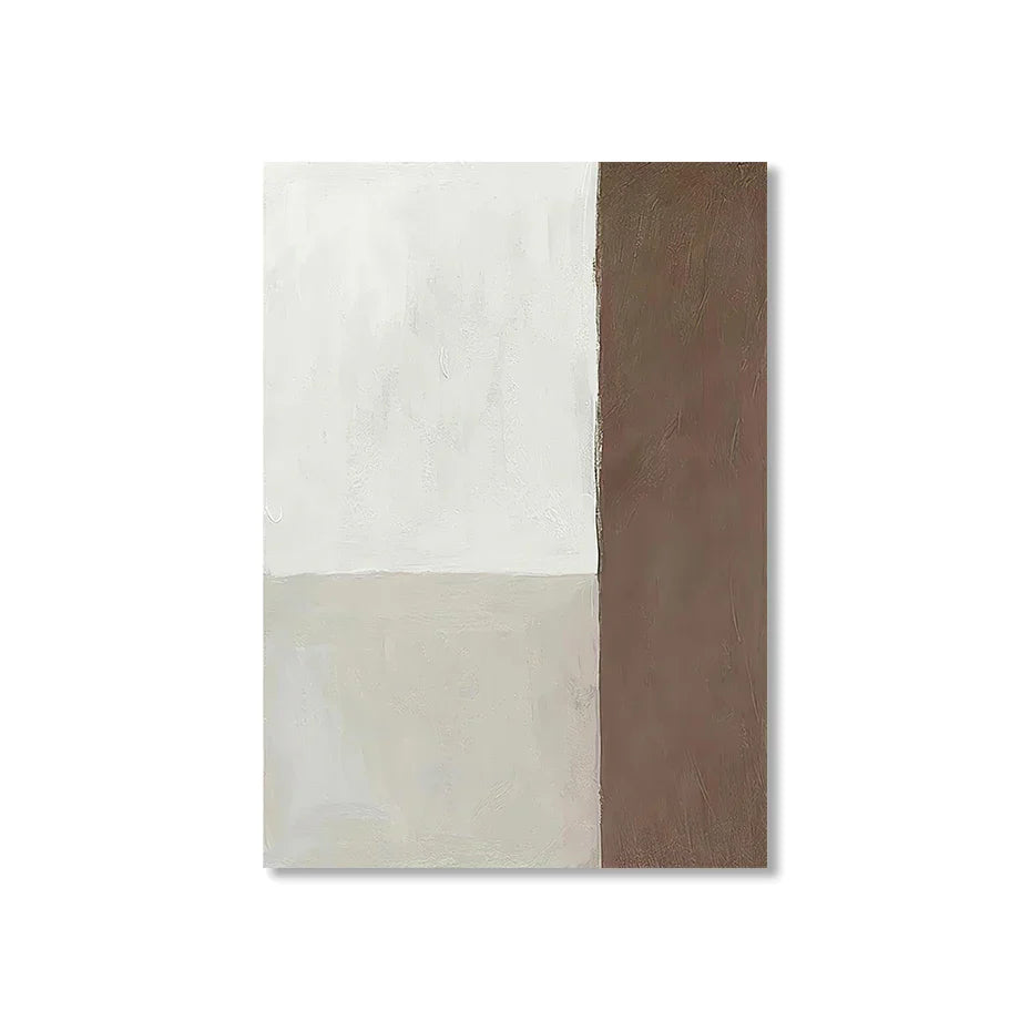 Abstrakt Braun Grau Beige Minimalistisch Geometrische Wandkunst Fein Kunst Leinwanddrucke Neutrale Farben Bilder Für Modernes Wohnzimmer Wohnkultur | Brehn