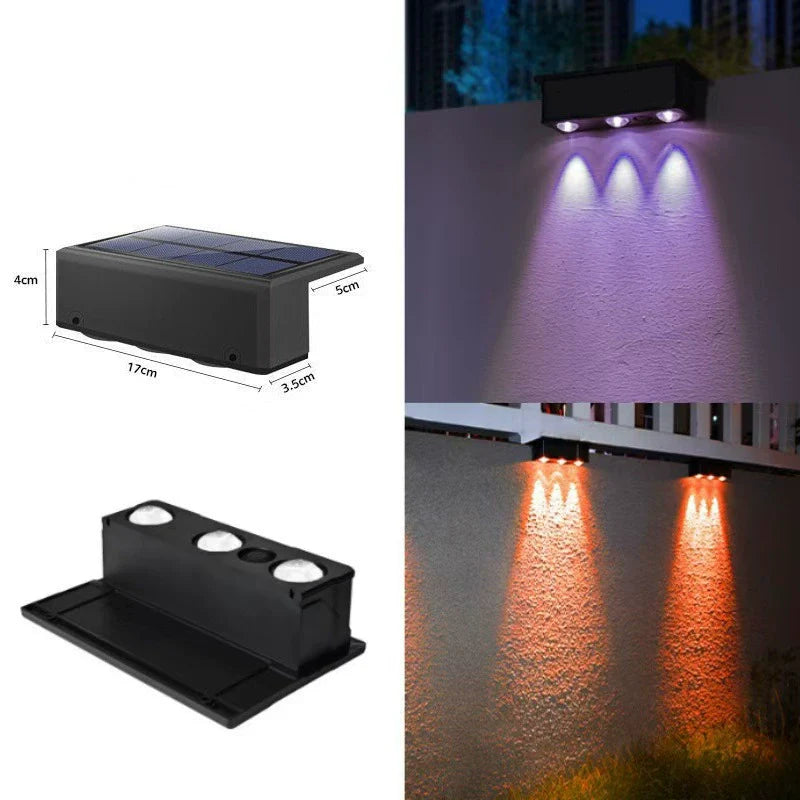 Wasserdichter Solar-LED-Wandstrahler