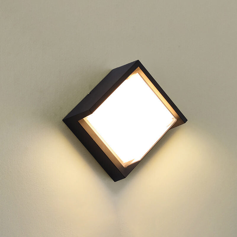 Moderne kreative Geometrie Aluminium Außen wasserdichte LED Wandleuchte Lampe | Brehn