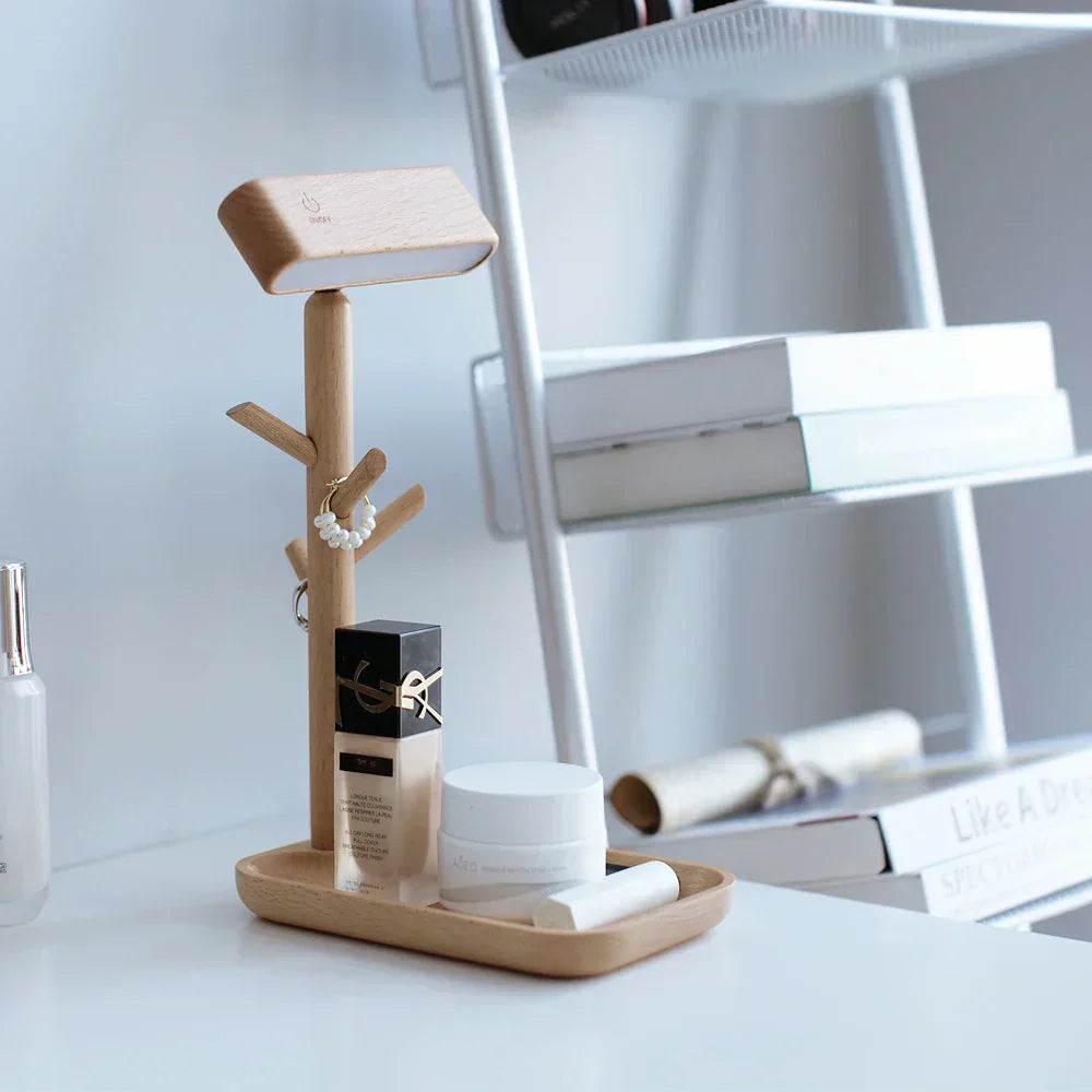 Brehn | Elegante dimmbare Tischlampe mit Stauraum