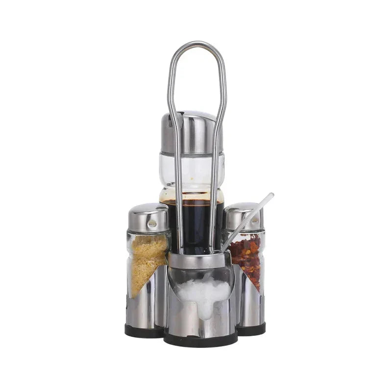 Brehn | Klassisches Set aus Glas-Gewürzbehältern für den Esstisch