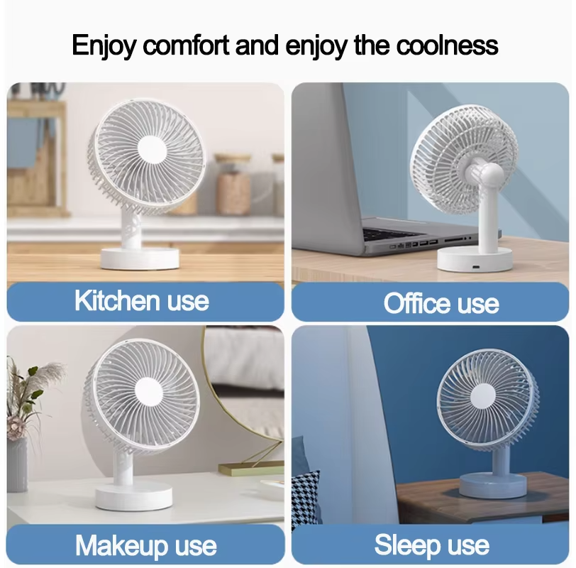 USB Schreibtisch Oscillating Fan mit verstellbarem Kopf und kraftvollem Luftstrom | Brehn