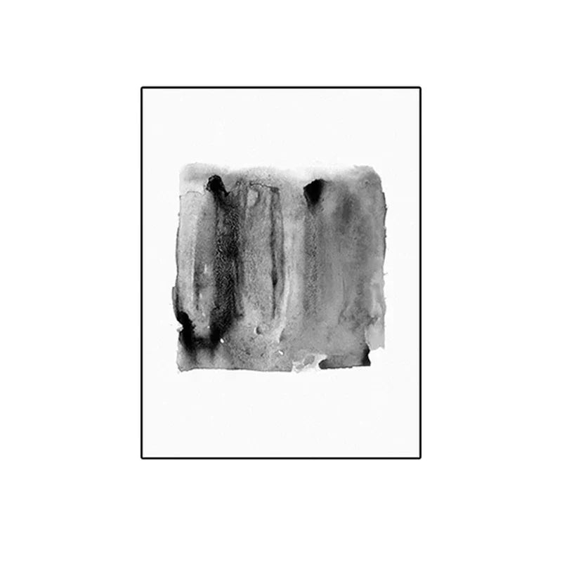 Schwarz Weiß Wandkunst Minimalistisch Abstract Tinte Pinsel Striche Fine Art Leinwanddrucke Poster Bilder Für Wohnzimmer Home Office Kunst Dekor | Brehn
