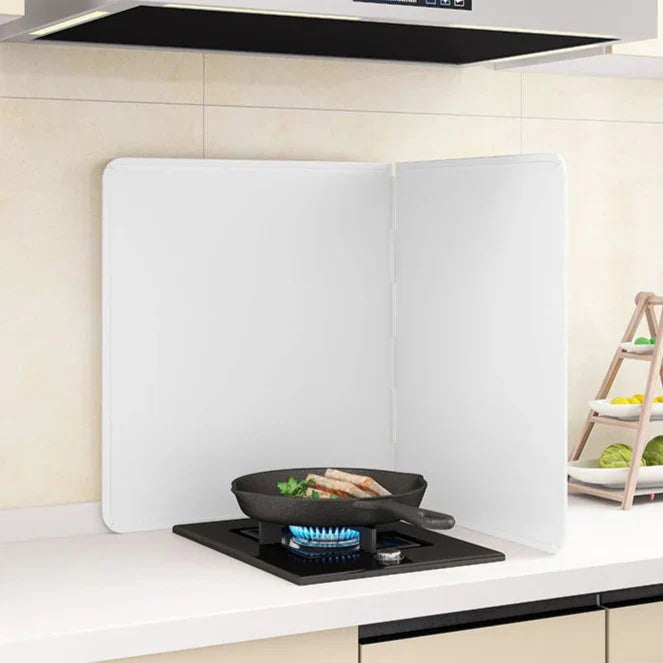 Faltbarer Fettspritzschutz aus Edelstahl, doppelseitiger Ölschutz – CookShield