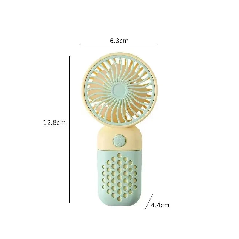 2024 Neuer Cartoon Handheld Ladeventilator - Süßer und tragbarer Mini-USB-Taschenventilator für Studenten | Brehn