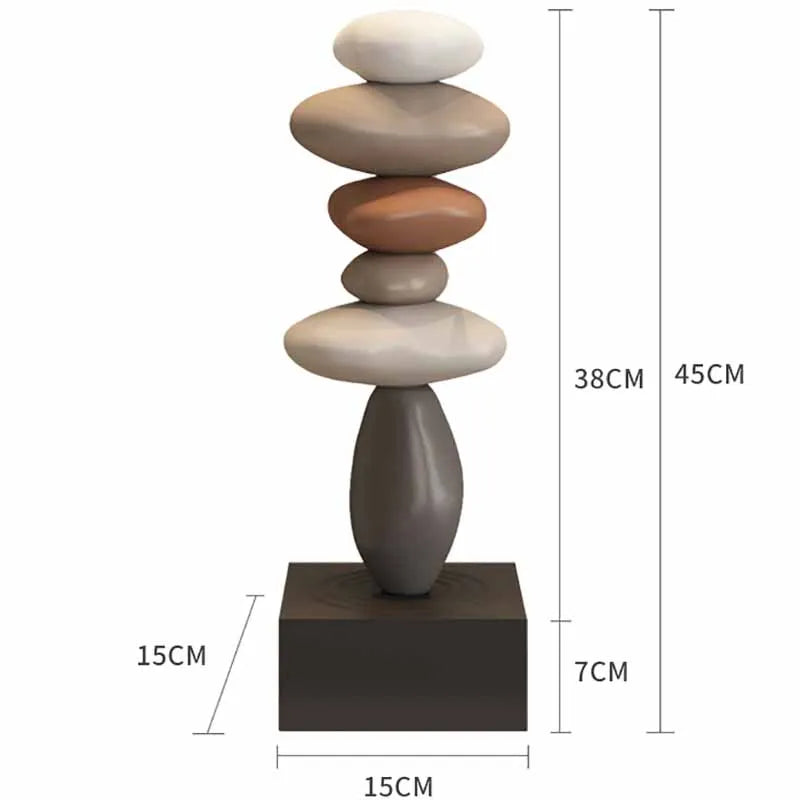 Zen Stein Stapel Ästhetische Wohnkultur