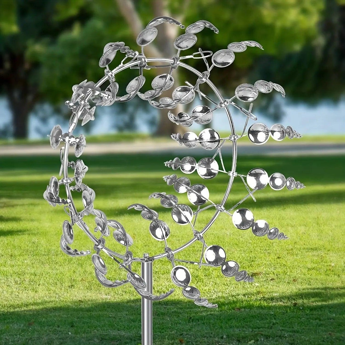Brehn | Windmühle Spinner | Einzigartiges windbetriebenes Gartendekor aus Metall