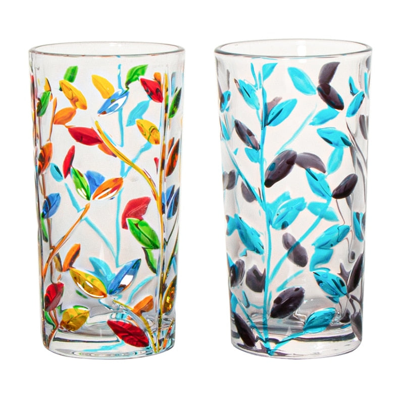 Handgemalte Blattglas-Tasse | Brehn
