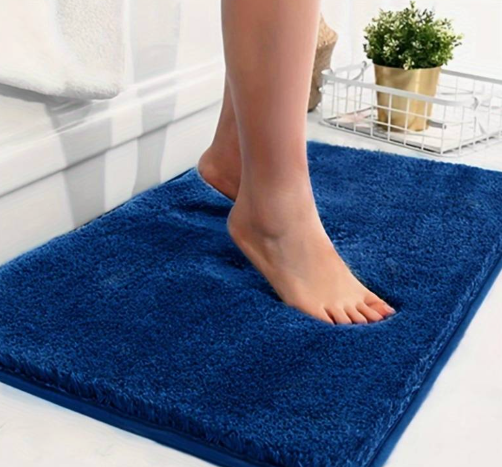 Dicker Mikrofaser-Badteppich - Weich, Saugfähig, Rutschfest - Perfekt für Bad und Schlafzimmer | Brehn