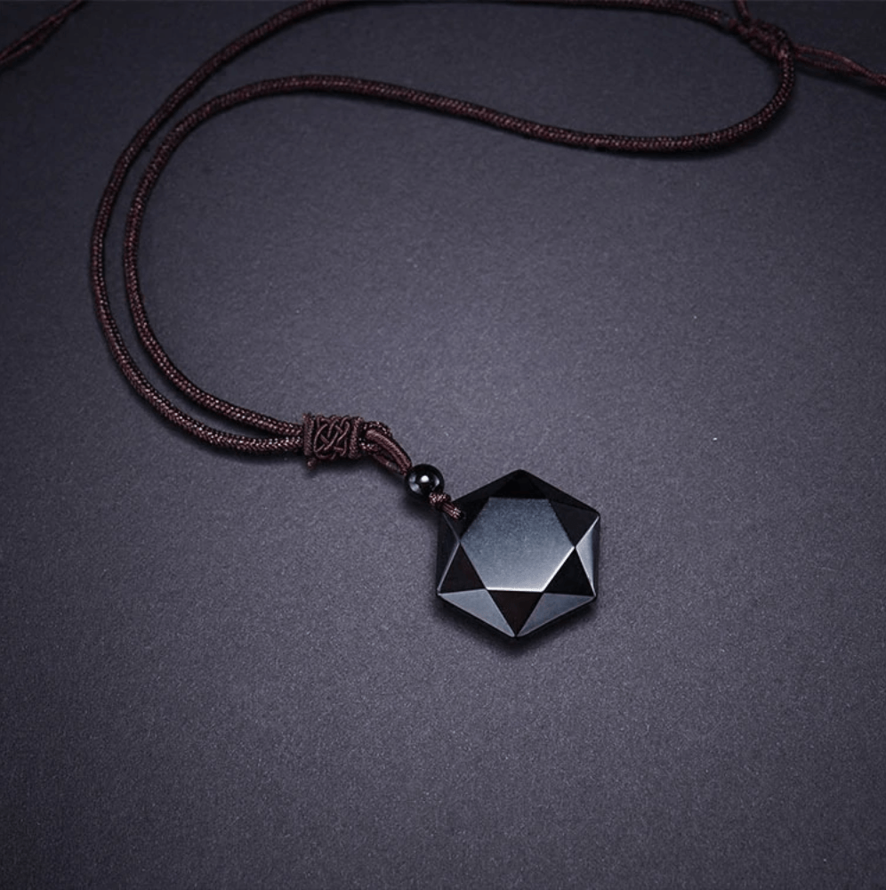 Brehn | Schwarzer Obsidian-Halskette