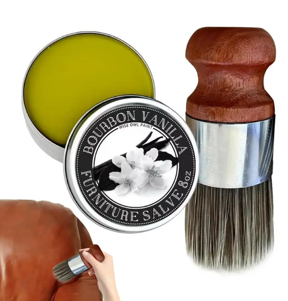 LeatherRevive | Leder Möbelcreme mit Bürstenholz | Brehn