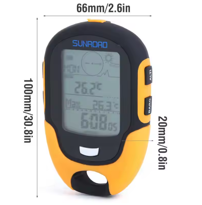 GPS-Tracker Outdoor Schwarz Orange | Brehn