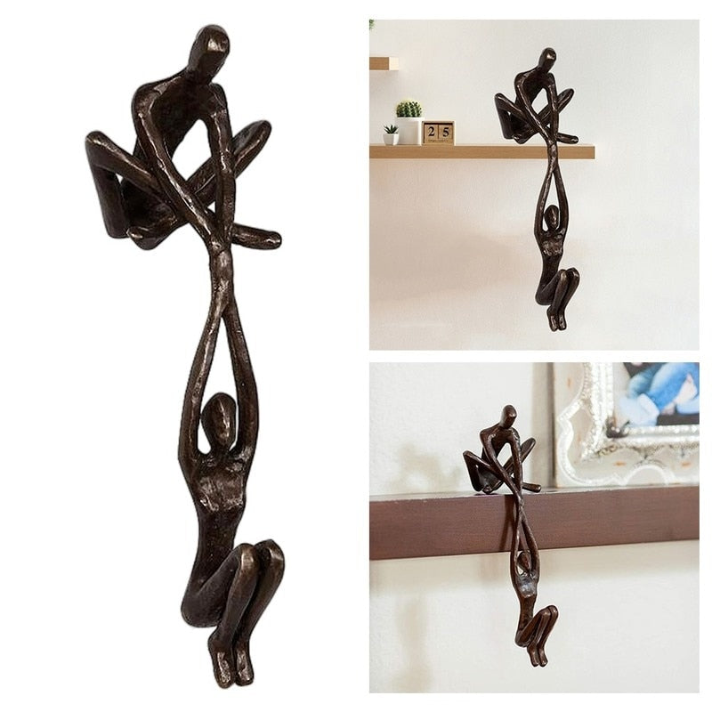 Verbindo Dekorative Figur Polystone Schwarz Moderne Skulptur 20 cm | Brehn