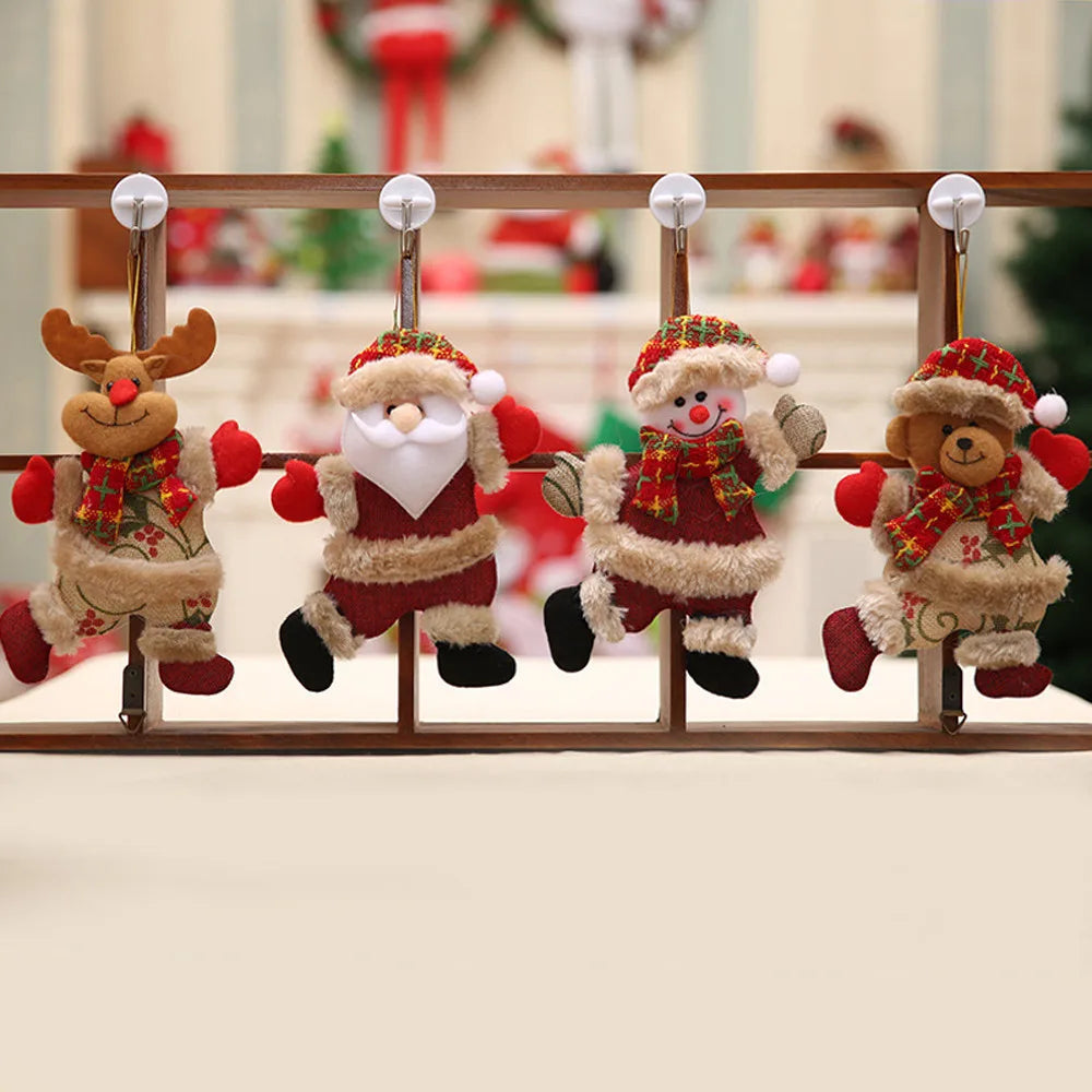 Weihnachtsbaumanhänger Set – Weihnachtsschmuck mit Weihnachtsmann, Rentier und Schneemann | Brehn