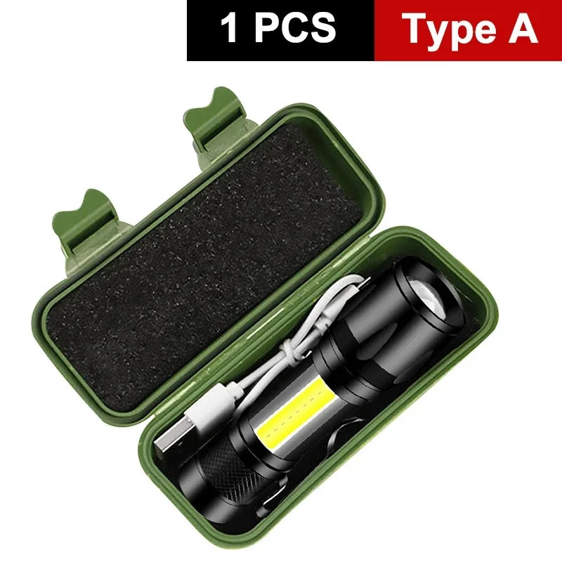 VIvolux | Mini Taktische Camping Wiederaufladbare Taschenlampe