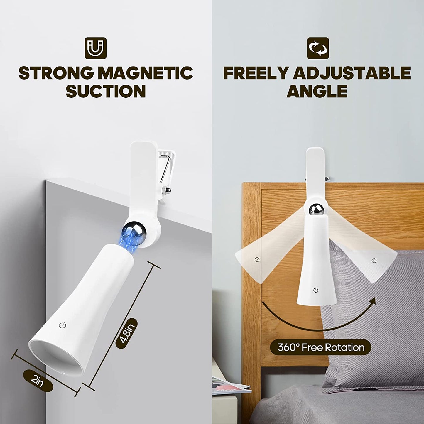 VIvolux | Shiny Orbit wiederaufladbare Rotierende Schreibtischlampe