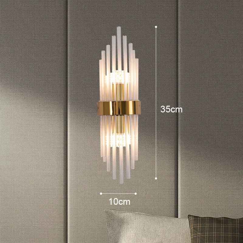 Brehn | GoldenLuxe Elegante LED-Wandleuchte | Luxuriöses Design in Gold | Stilvolle Wandbeleuchtung