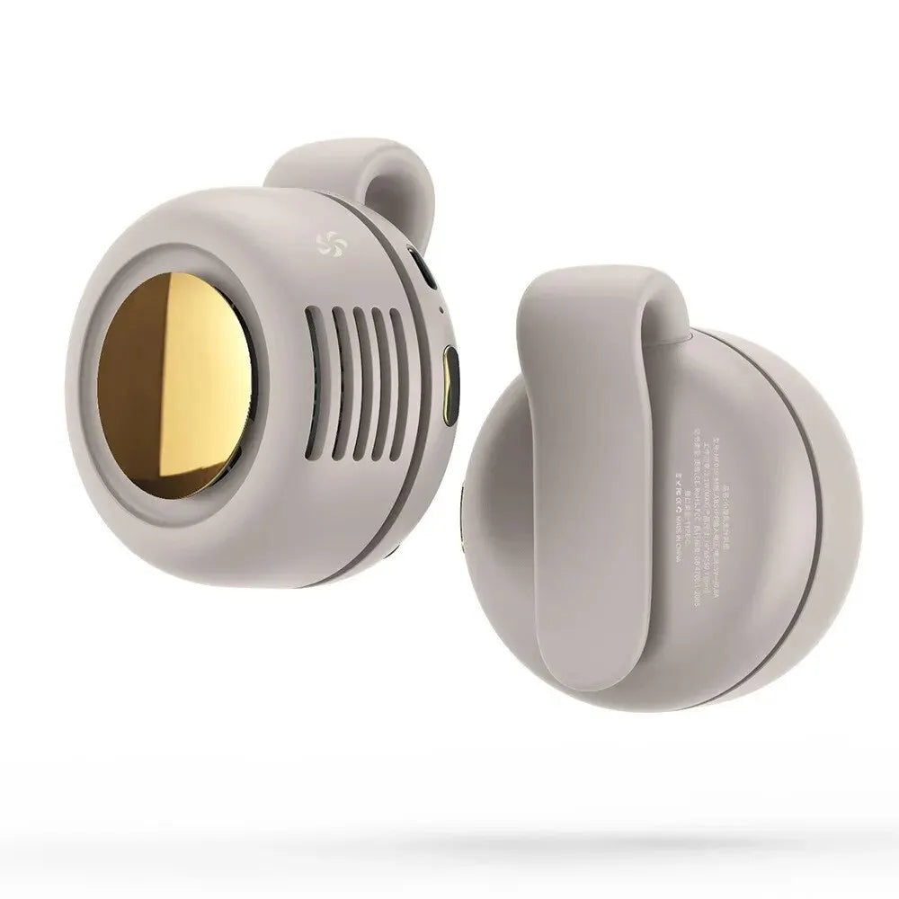 Whirlwind bladloser Ventilator – Tragbarer USB-ladbarer Mini-Ventilator mit Knopfdesign, geräuschlos für Zuhause und Reisen im Freien | Brehn
