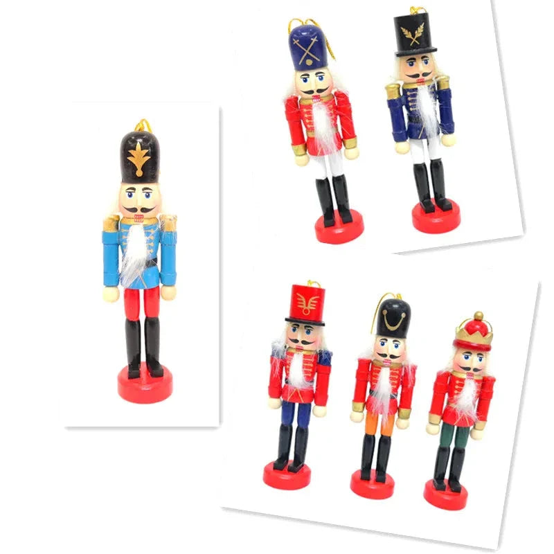 Brehn | HoutPracht | Set aus 6 Mini-Nussknacker-Ornamenten