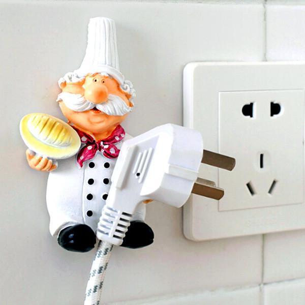 Selbstklebender Chef Plug Hook Holder (Set von 2) | Brehn