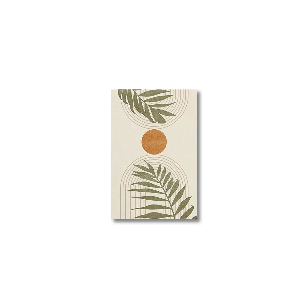Set von 3PCS Neutrale Töne Tropische Botanische Abstrakte Wandkunst Feine Kunst Leinwanddrucke Bilder Für Wohnzimmer Esszimmer Skandinavische Wohnkultur