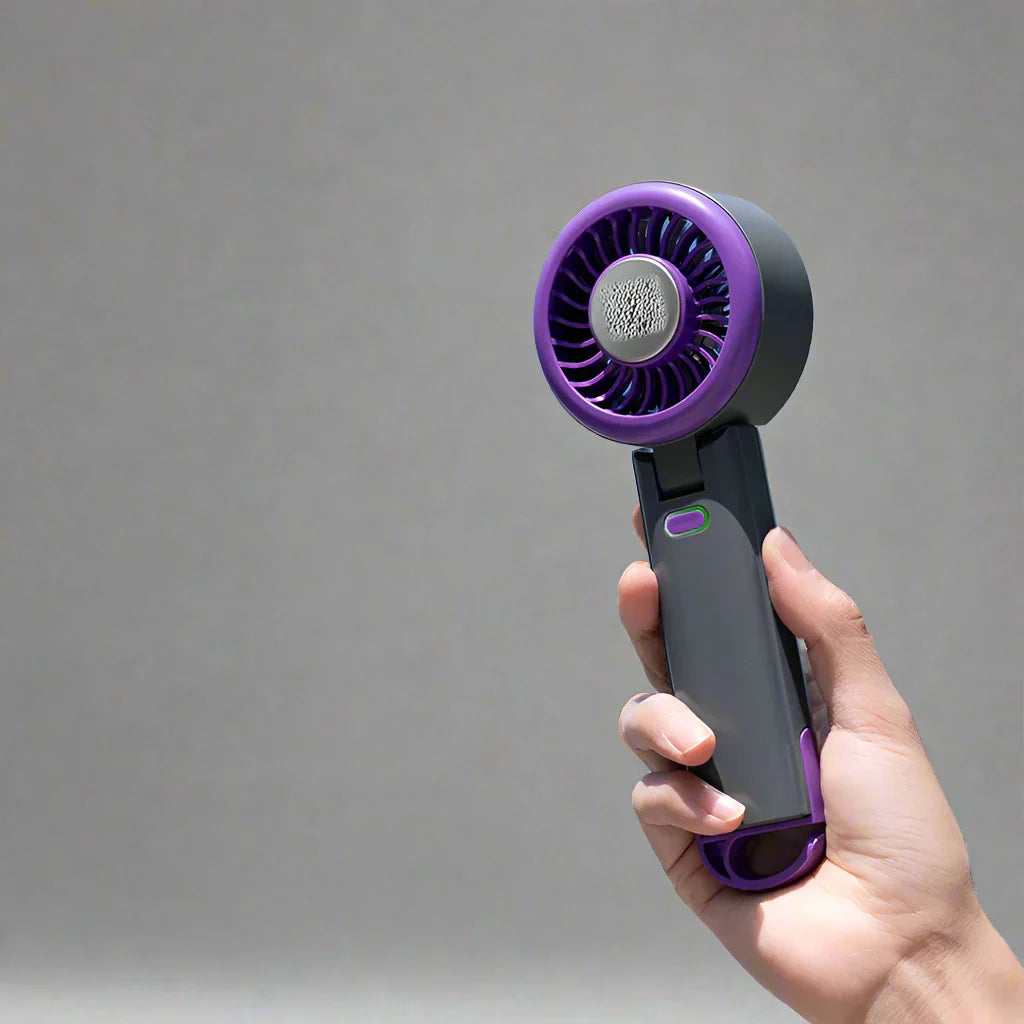 Skye Mini Ventilator mit Kühlplatte – Tragbarer Ventilator mit 100 Geschwindigkeiten und verstellbarem Luftzug | Brehn