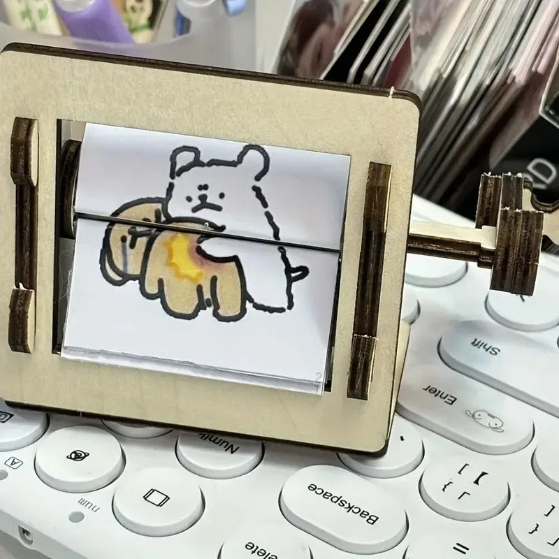 DIY Holz Handkurbel-Animationsmaschine Desktop-Dekor-Kit | Brehn