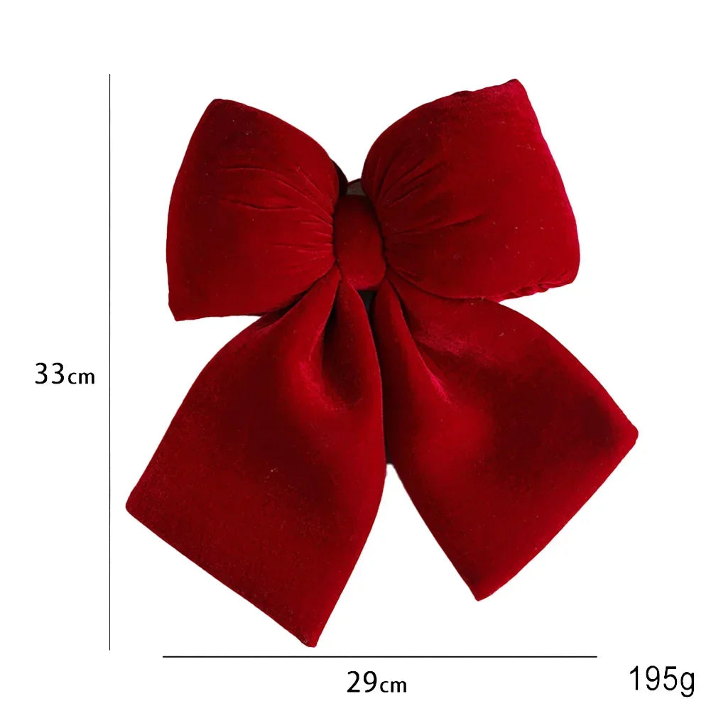 Rote Samtschleife zum Dekorieren – Eleganter Baumschmuck für Weihnachten, Ideal für Christbaum, Türdekoration oder festliche Geschenkverpackungen | Brehn