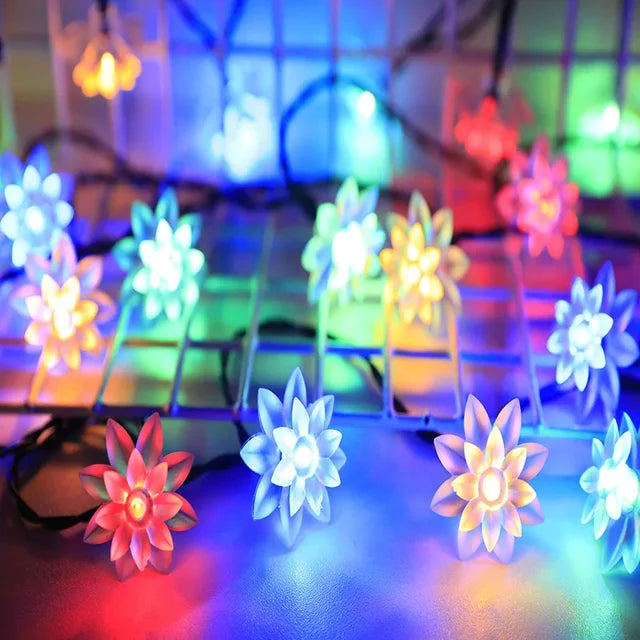 Pfirsichblüten-Lichterkette