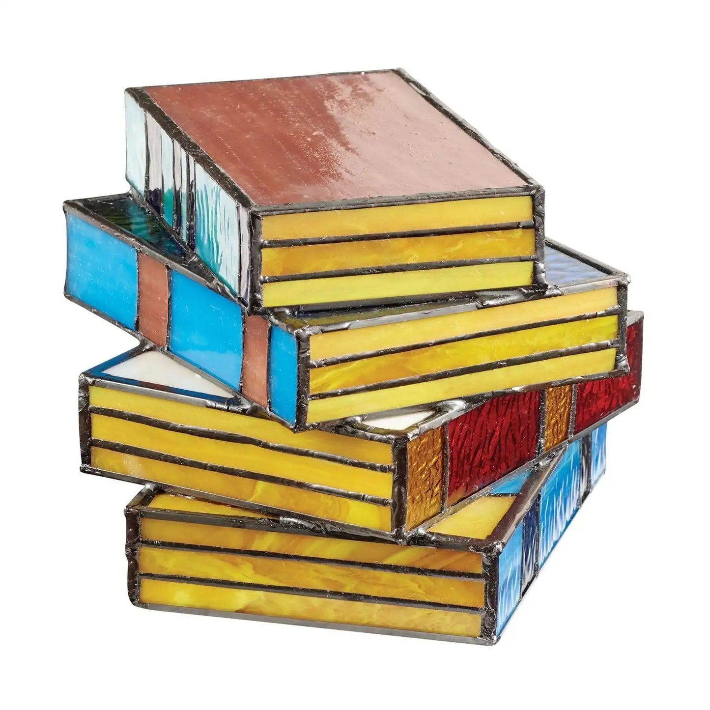 Farbige Glas Buchlampe - Stilvolle Leselampe für Bücher, Tischlampe | Brehn