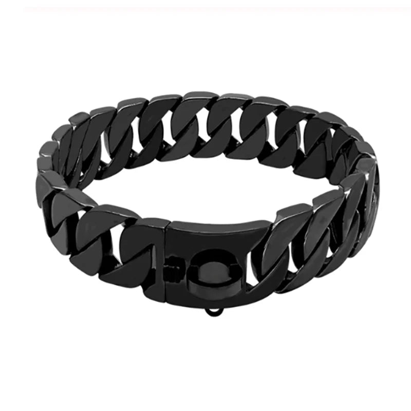 Brehn | KrachtNeck Metall Hundehalsband – Robustes Edelstahl Halsband für große Hunde
