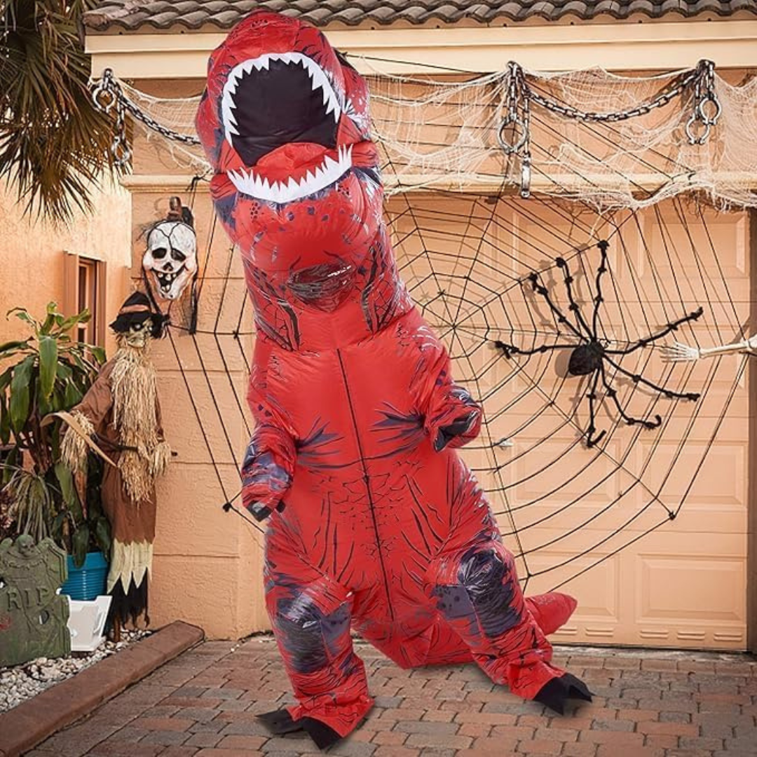 DinoBlast Aufblasbares T-Rex Kostüm – Gigantischer Unisex Verkleidung Anzug | Brehn