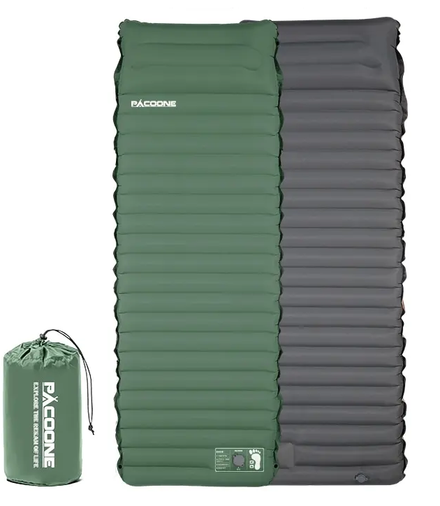 Ultraleichte, selbstaufblasende Campingmatratze mit integrierter Pumpe – Eryx