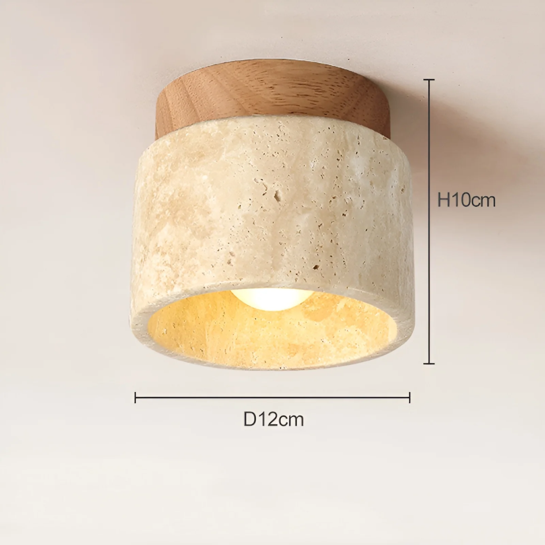 Wabi Sabi Gelbe Marmor Japanische Deckenlampe - TranquilStone | Brehn