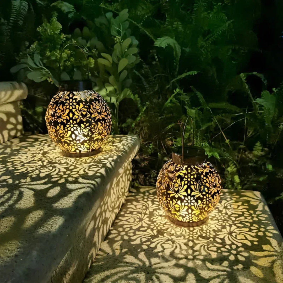 Brehn | Wasserdichte LED Solar Garten Pendelleuchte - RadiantGlow