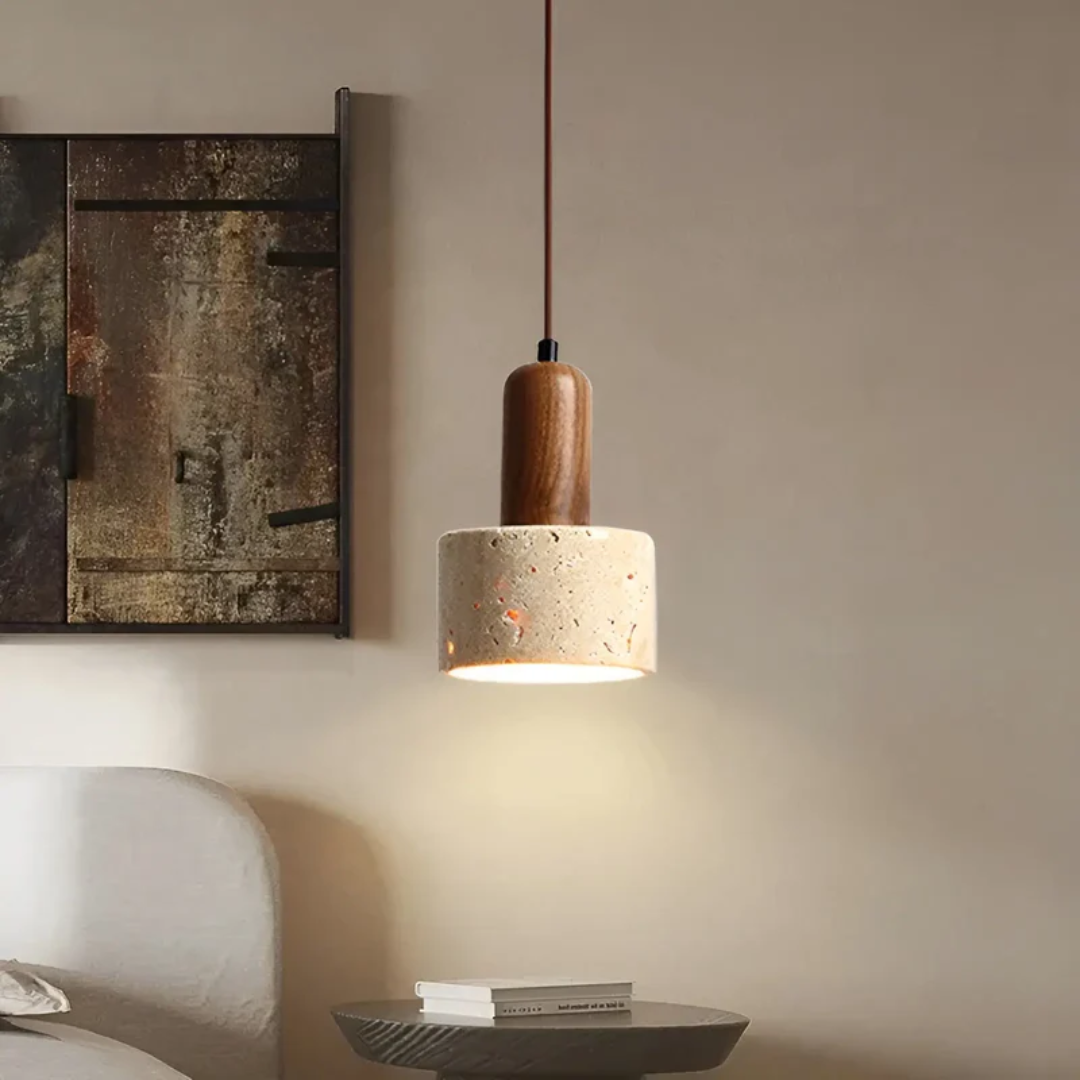 Brehn | Japanisches Design Wabi-Sabi Deckenlampe - TranquilGlow