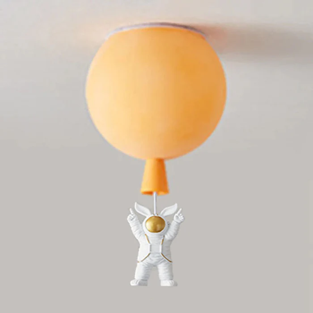 Brehn | Trendy Mond/Astronaut Kinderzimmer LED-Deckenlampe - CosmoGlow