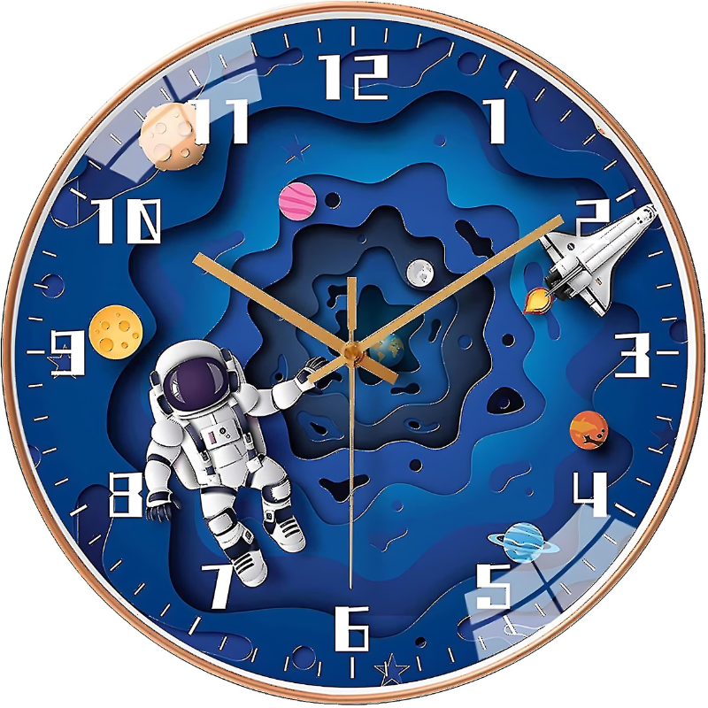 Kinder Astronaut Wanduhr – Erkunde den Weltraum jeden Tag